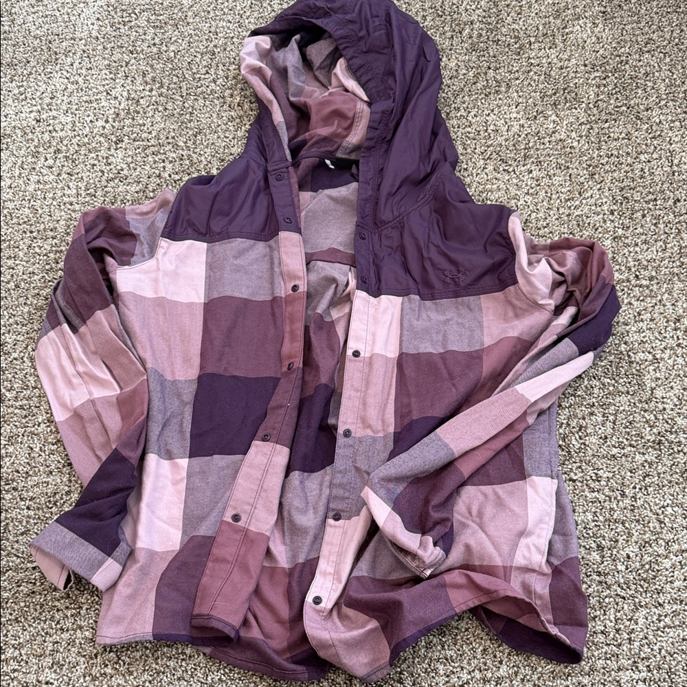 Under Armour Purple and Pink Plaid Jacket